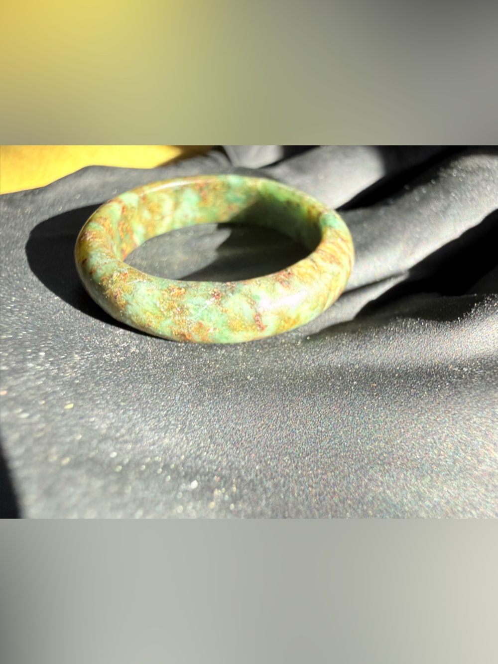 Jadeite men’s ring band, size 11